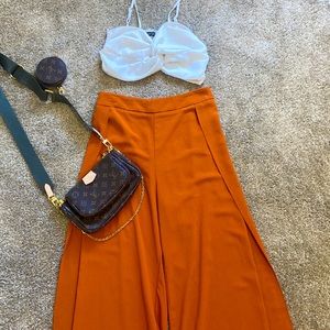 Fashion pants|Size: M| For any occasion| Color: Orange 🍊✨